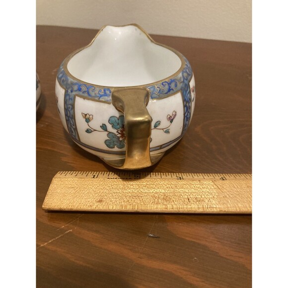 Vintage Nippon Hand Painted Floral Sugar & Creamer Set Floral - Picture 16 of 16